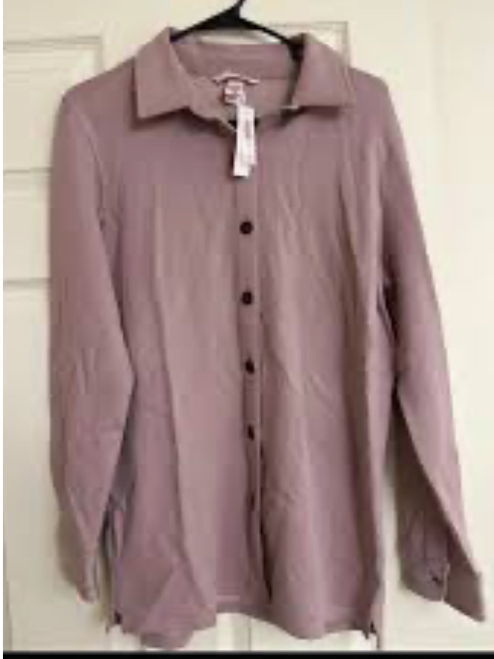 NWT  Pink Victoria's Secret Mauve Button-Down Long Sleeve Shirt